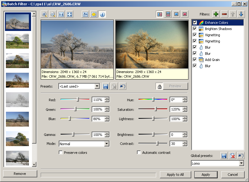 Batch filter