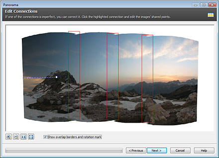 Panorama stitching